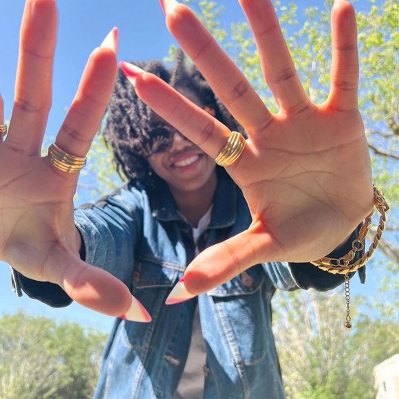 Chunky 18K Gold Statement Ring - Picture 14 of 14